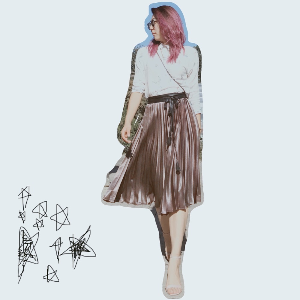 Metallic Long Skirt